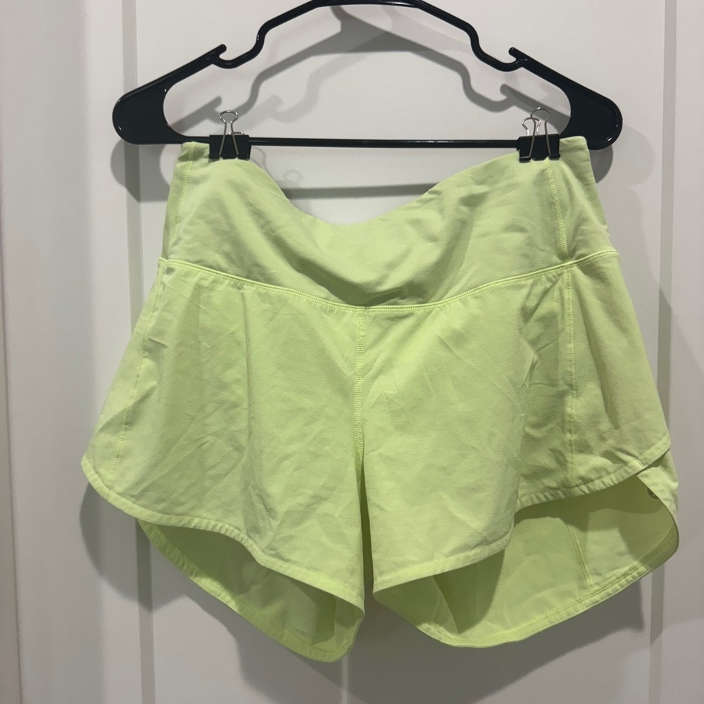 Women's yellow/lime Green Athletic Shorts